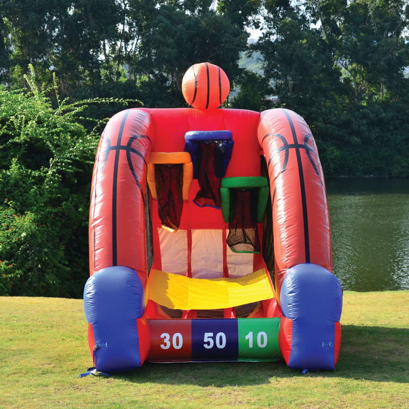 JumpOrange Basketball Target Game Inflatable for Kids and Adults (with